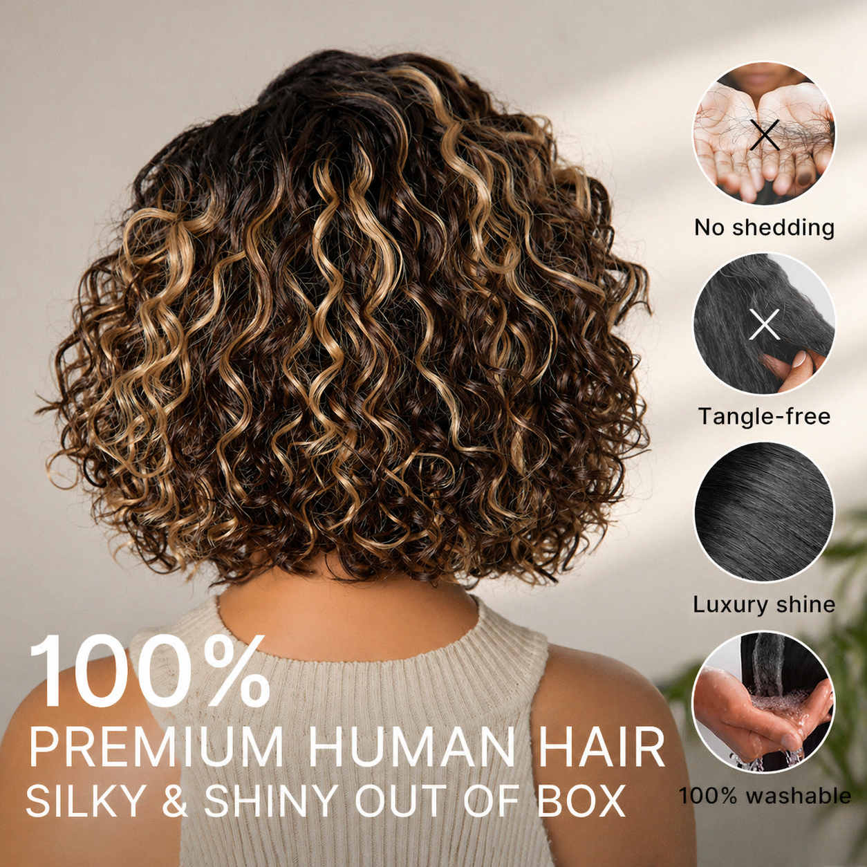 ⏰ LIMITED TIME OFFER 🔥Ready-to-Wear Glueless Curly Bob Wig