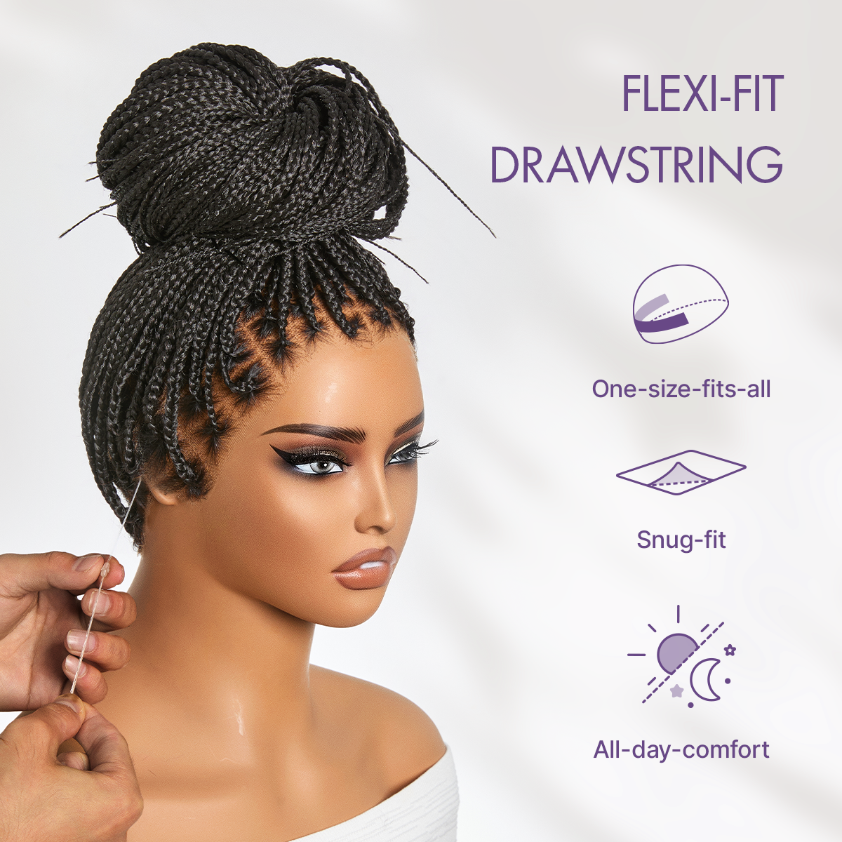🔥Last Day: 58% Off🔥 Salon Braids HD Lace Knotless Wig