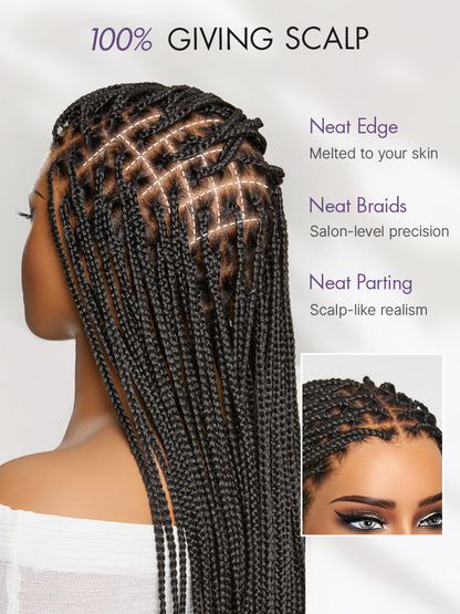 🔥Last Day: 58% Off🔥 Salon Braids HD Lace Knotless Wig