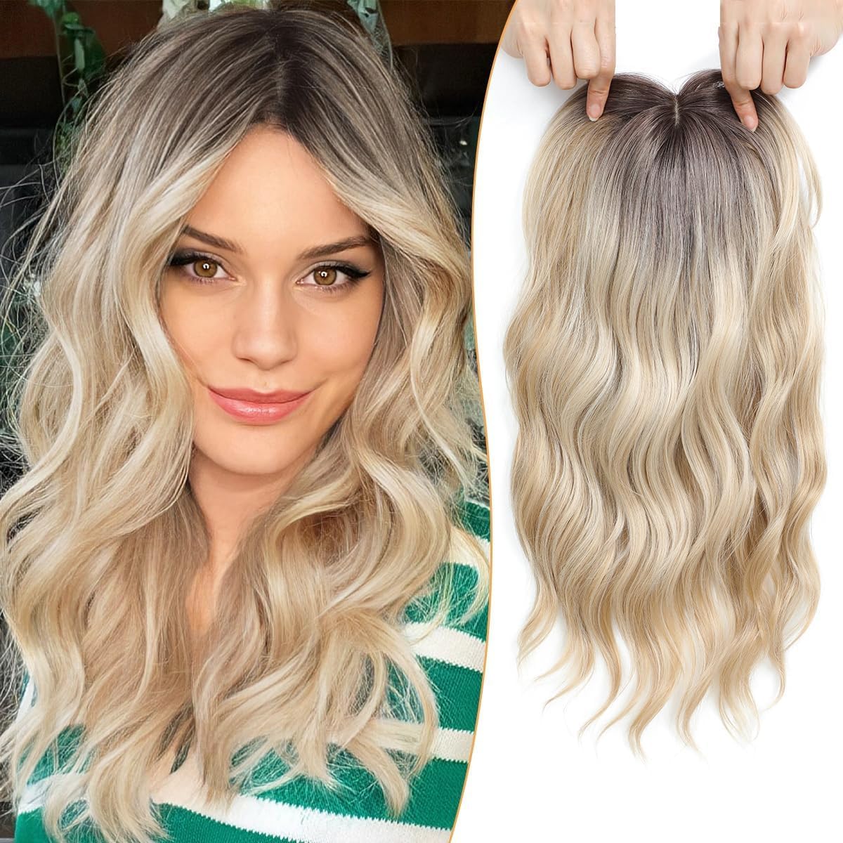 Hot Sale Luxury Wavy Hair Topper For Women — Transform Your Look in Seconds!